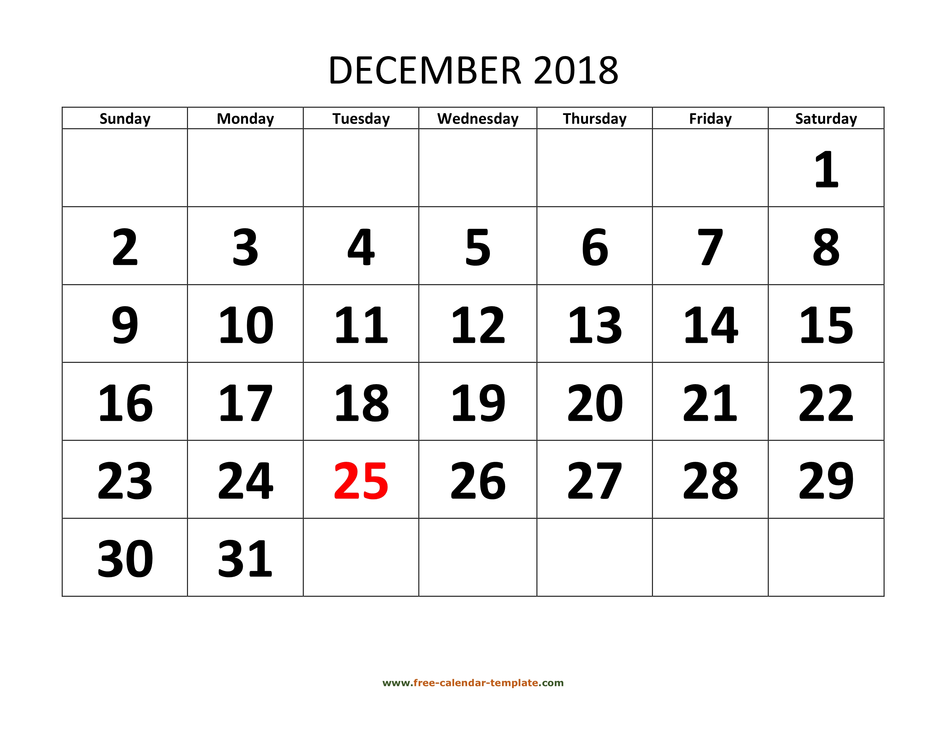 december-2018-calendar-designed-with-large-font-horizontal-free