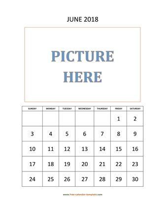 june 2018 calendar picture vertical