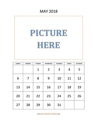 may 2018 calendar picture vertical