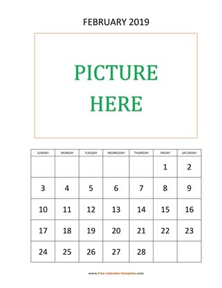 february 2019 calendar picture vertical