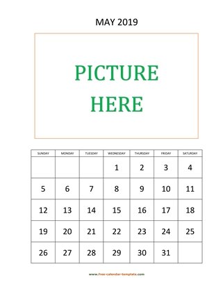 may 2019 calendar picture vertical