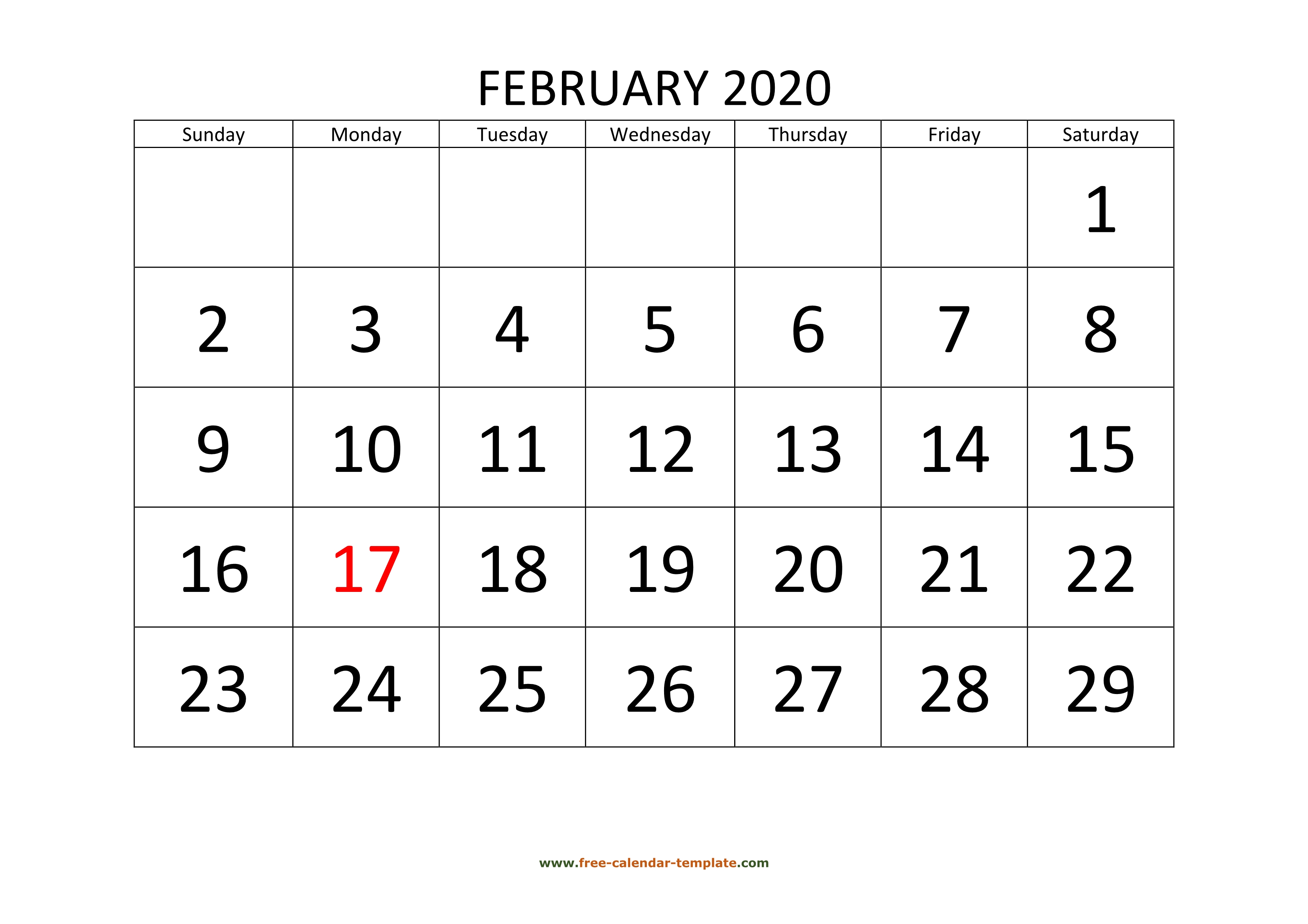 2020 Free Calendar Template from www.free-calendar-template.com