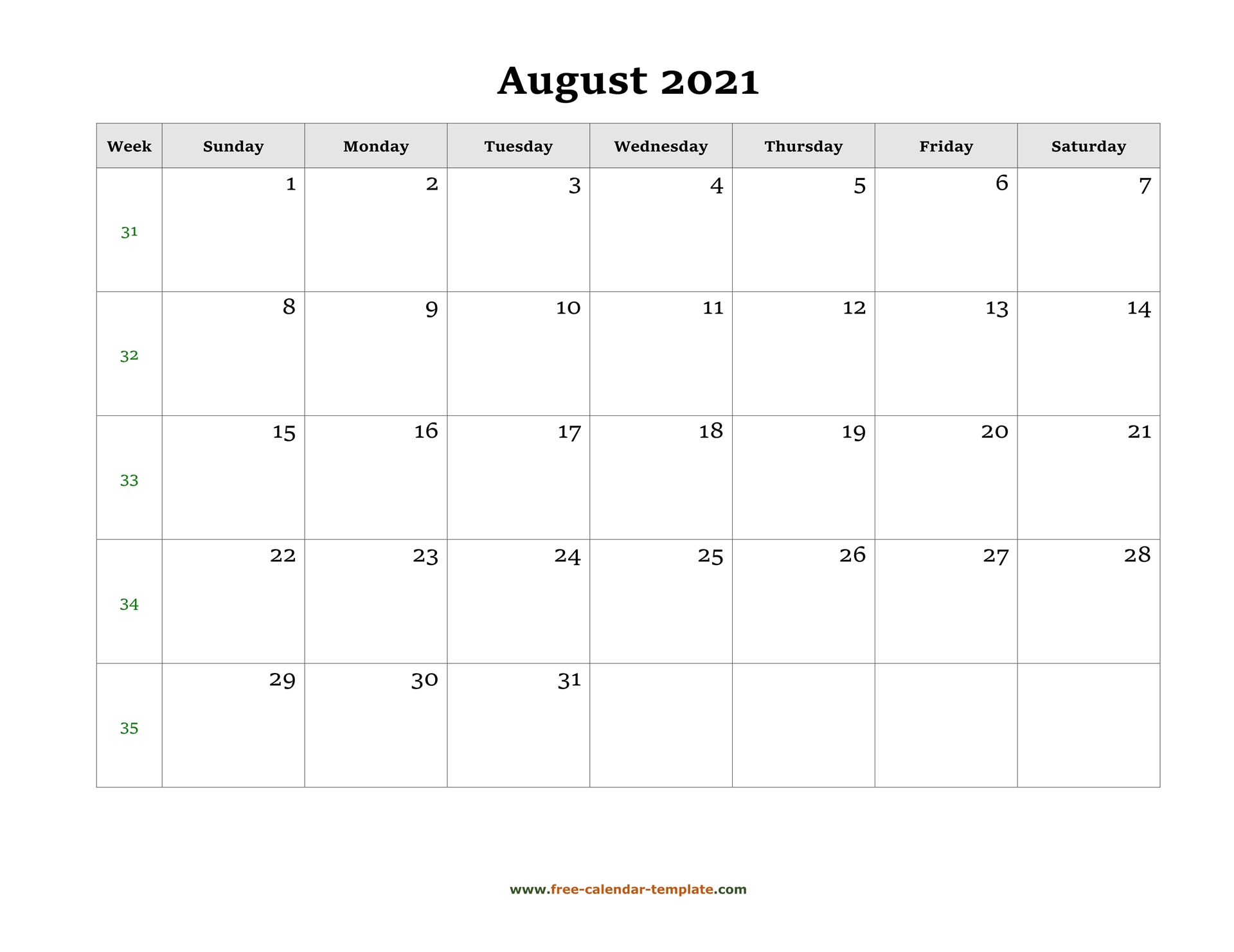 Get Blank June July August 2021 Calendar Printable Background