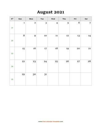 august 2021 calendar holidays vertical