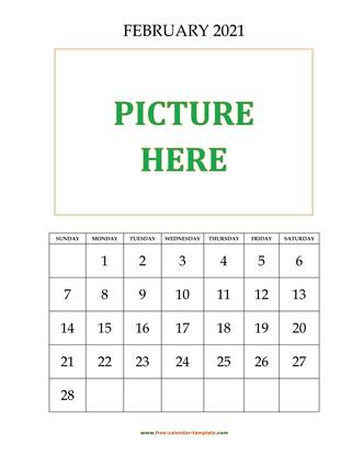 february 2021 calendar picture vertical
