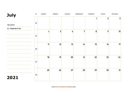 july 2021 calendar boxnotes horizontal