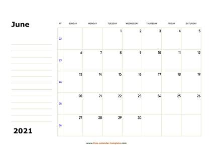 june 2021 calendar boxnotes horizontal