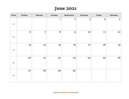 june 2021 calendar holidays horizontal