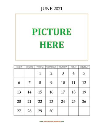 june 2021 calendar picture vertical