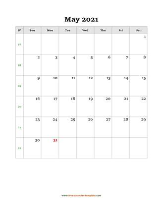may 2021 calendar holidays vertical