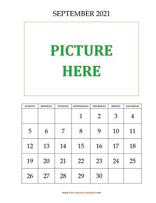 september 2021 calendar picture vertical