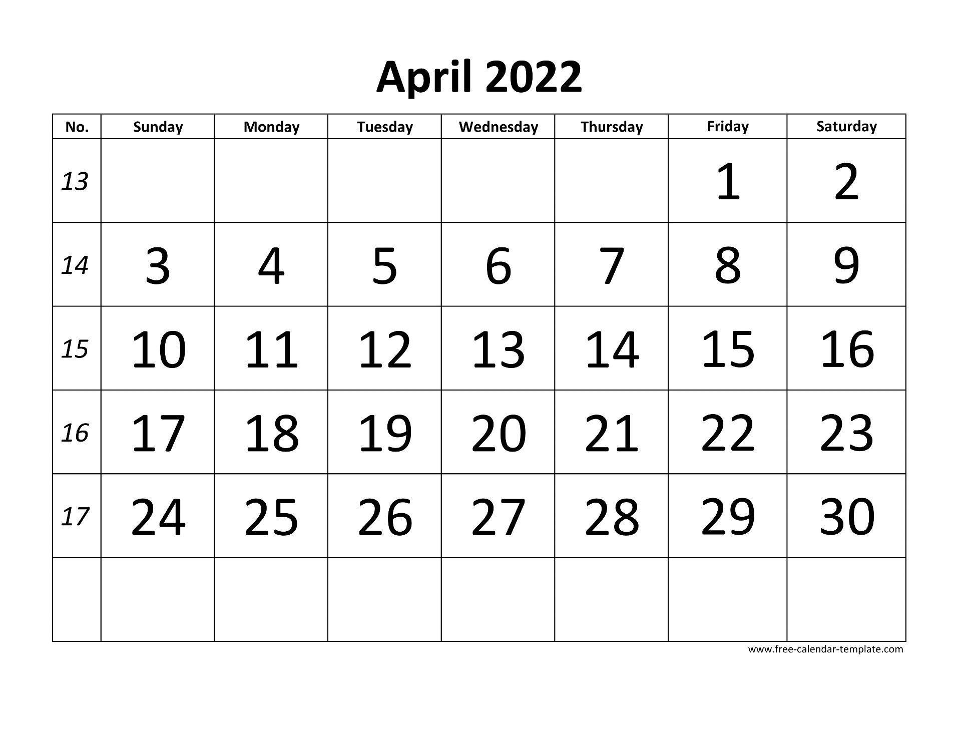 April, 2022