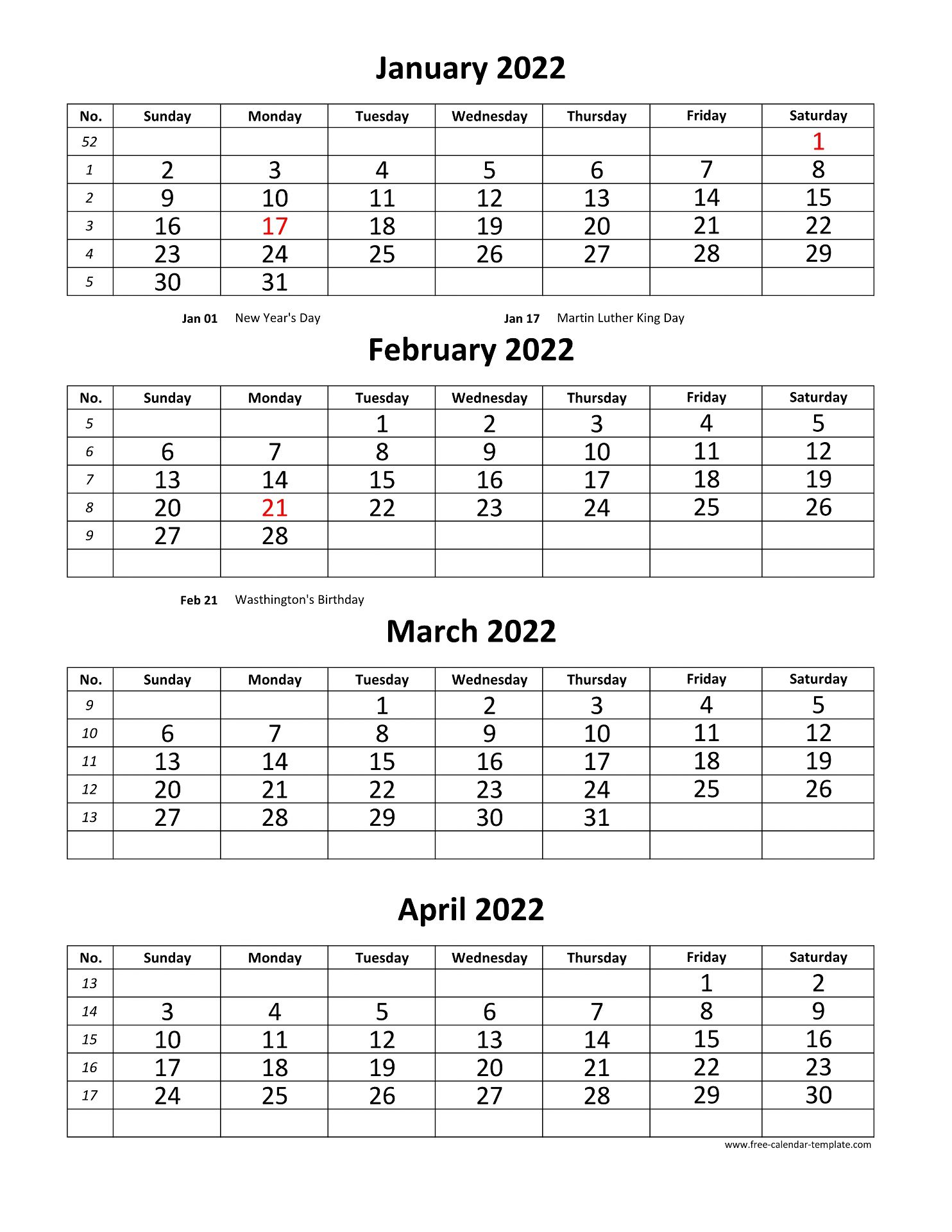 2022 Calendar 4 Months Per Page July Calendar 2022
