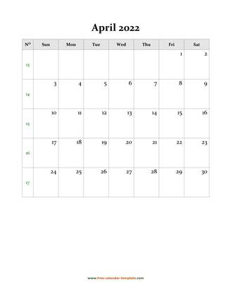 april 2022 calendar holidays vertical