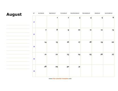 august 2022 calendar boxnotes horizontal
