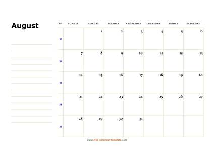 august 2022 calendar boxnotes horizontal