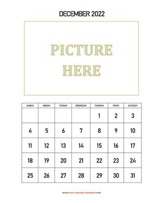 december 2022 calendar picture vertical