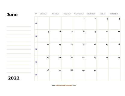 june 2022 calendar boxnotes horizontal