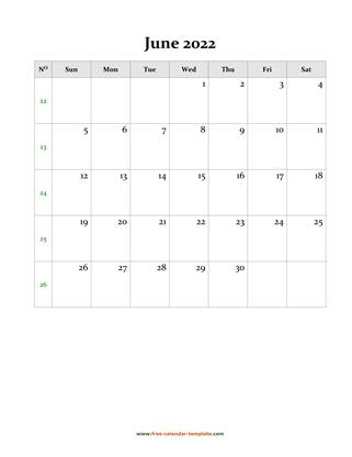 june 2022 calendar holidays vertical