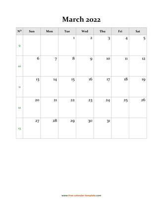 march 2022 calendar holidays vertical