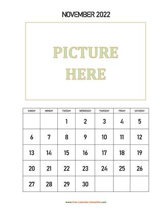 november 2022 calendar picture vertical