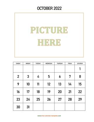 october 2022 calendar picture vertical