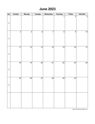 june 2023 calendar holidays vertical