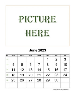 june 2023 calendar picture vertical