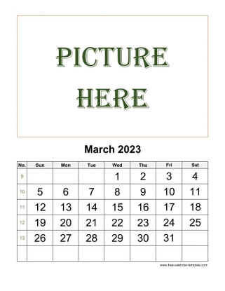 march 2023 calendar picture vertical