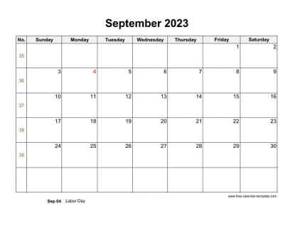 september 2023 calendar holidays horizontal
