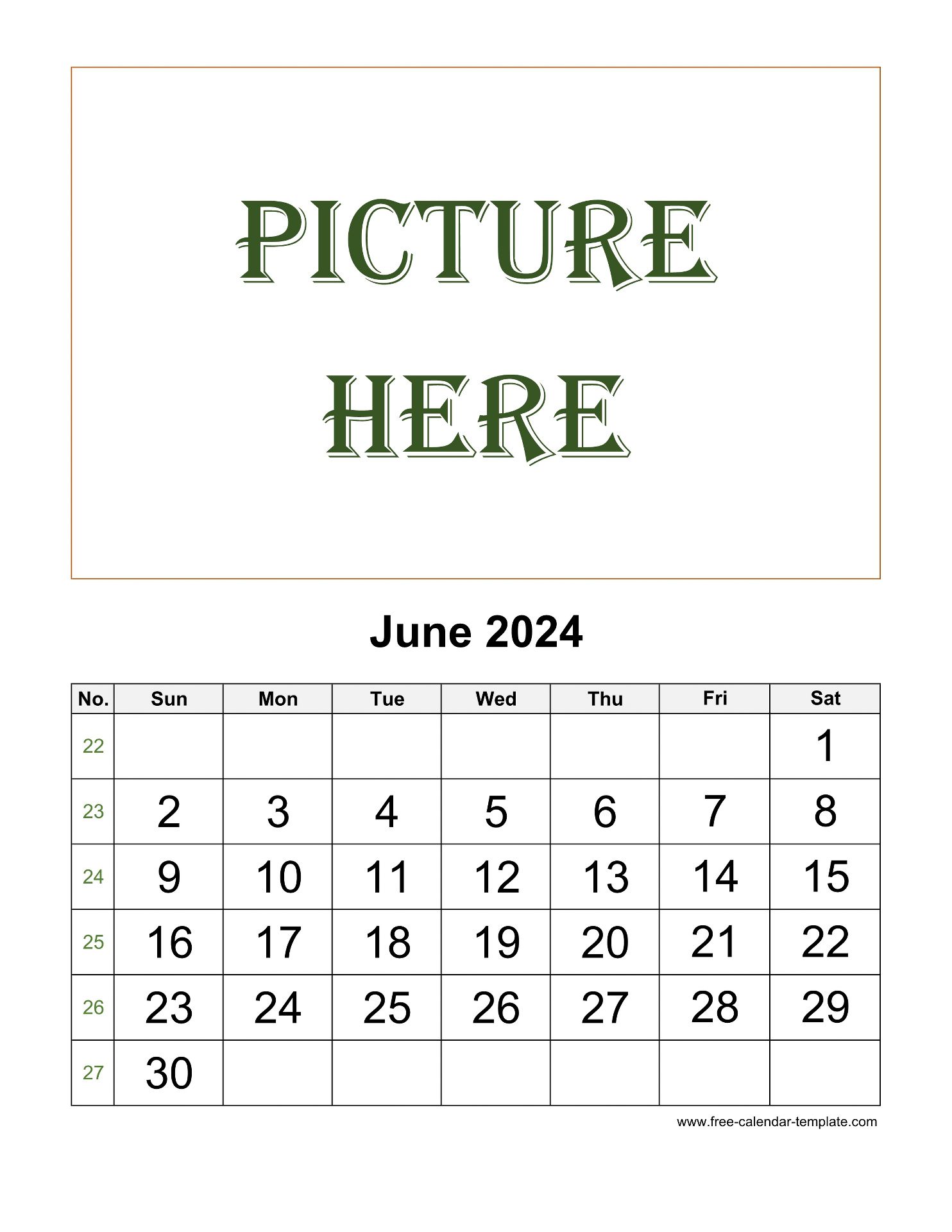 June 2024 Vertical Calendar Printable Free Download Nara Tamera