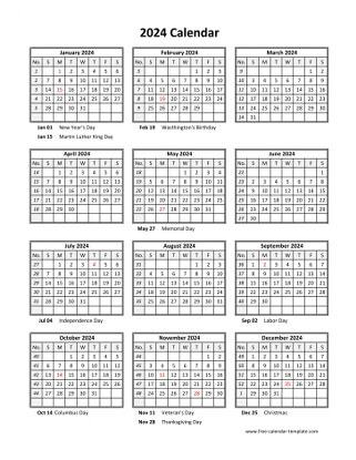 PRINTABLE 2024 Vertical Monthly Overview