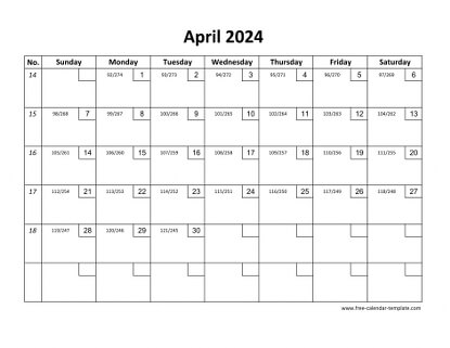 april 2024 calendar