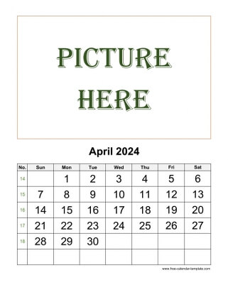 april 2024 calendar picture vertical