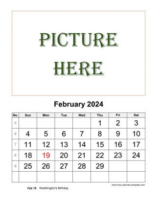february 2024 calendar picture vertical