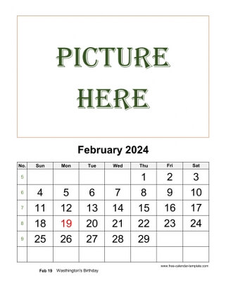 february 2024 calendar picture vertical