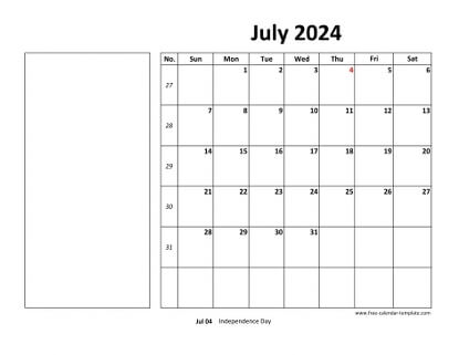 july 2024 calendar boxnotes horizontal