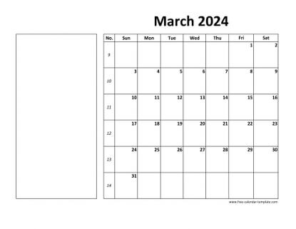 march 2024 calendar boxnotes horizontal