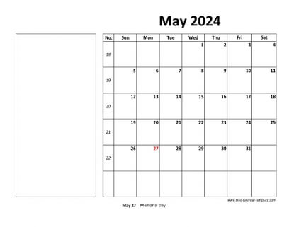 may 2024 calendar boxnotes horizontal