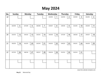 may 2024 calendar checkboxes horizontal