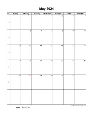 may 2024 calendar holidays vertical