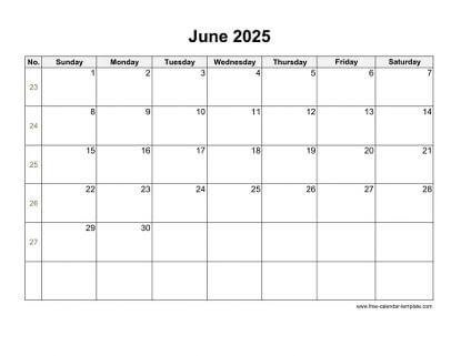 june 2025 calendar holidays horizontal