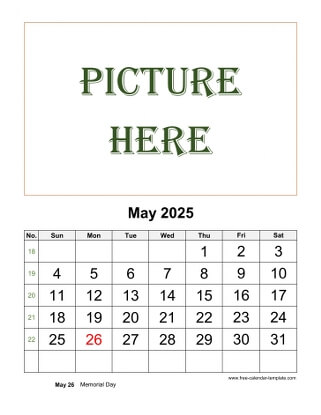 may 2025 calendar picture vertical