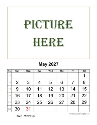may 2027 calendar picture vertical